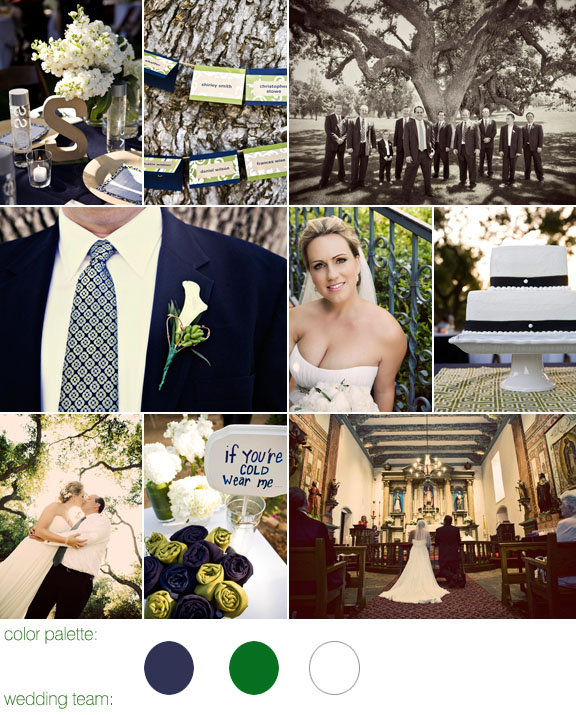 real wedding - navy and green color palette - jagger photography